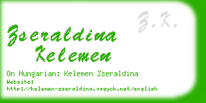 zseraldina kelemen business card